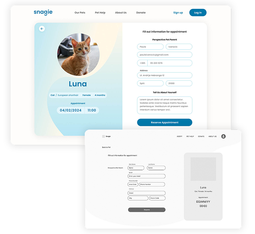 Snagie mockup of the updated reservation form (2)