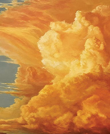 Painting — cumulus clouds